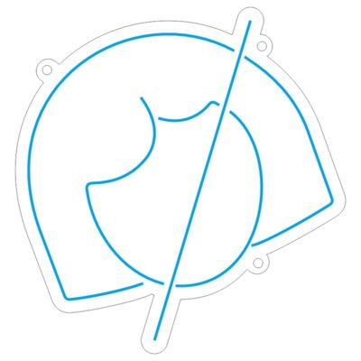 طرح وکتور خطی آماده نئون فلکس خانم ها ممنوع