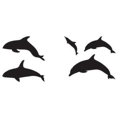 مجموعه وکتور سیلوییت دلفین