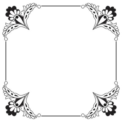 وکتور کادر تذهیب و حاشیه اسلیمی ۱۳