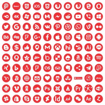 مجموعه آیکون شبکه های اجتماعی