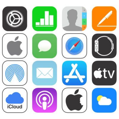 مجموعه آیکون iOS اپلیکیشن اپل