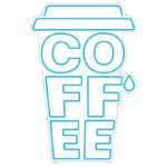 طرح نئون تایپوگرافی COFFEE
