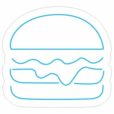 طرح وکتور برگر کلاسیک نئون