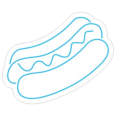 طرح نئون هات‌داگ کارتونی