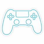 وکتور نئون دسته بازی Gamepad