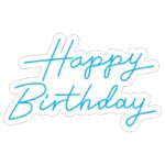 نئون تایپوگرافی Happy Birthday متن ساده