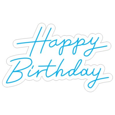 نئون تایپوگرافی Happy Birthday متن ساده
