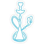 طرح وکتور نئون قلیان عربی با دود