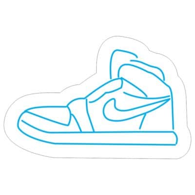 طرح وکتور نئون کتونی اسپرت نایکی ساق‌دار