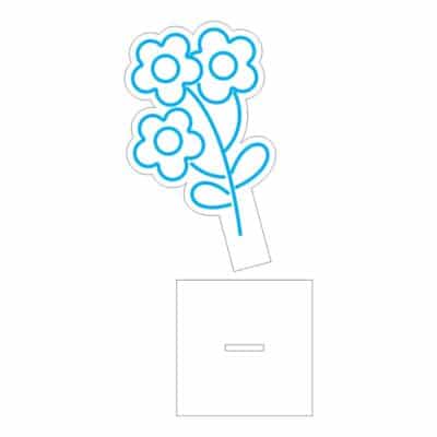 طرح نئون گل با پایه