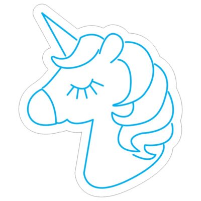 طرح نئون اسب شاخ دار