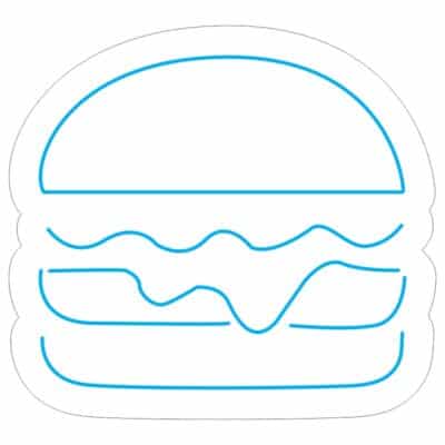 طرح نئون برگر کلاسیک