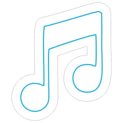 نوت دوتایی موزیک نئونی