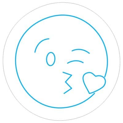 نئون ایموجی چشمک و سوت