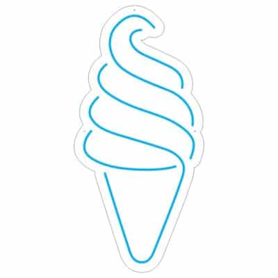 طرح نئون بستنی قیفی کلاسیک