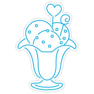 طرح نئون لیوان بستنی اسکوپی