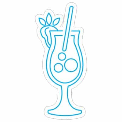 طرح نئون آبمیوه با نی