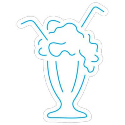 طرح نئون بستنی با نی