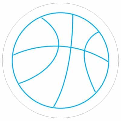 طرح نئون توپ بسکتبال