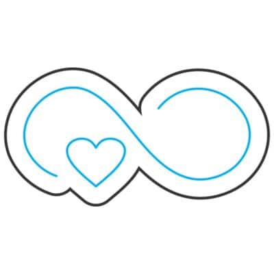 نئون قلب و خطوط منحنی