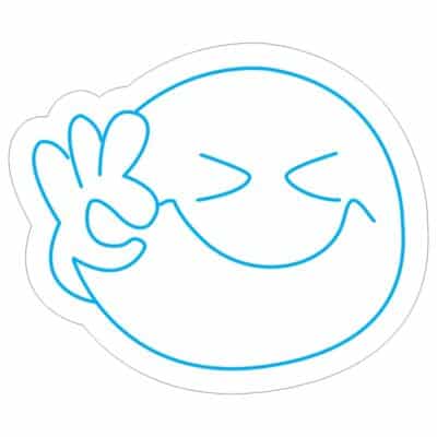 طرح نئون ایموجی با نمک