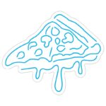 طرح نئون پیتزا سه گوش