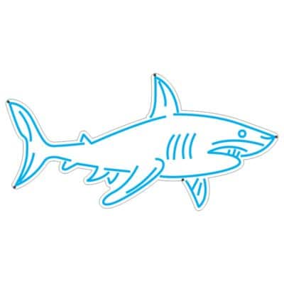 طرح نئون کوسه ماهی‌فروشی