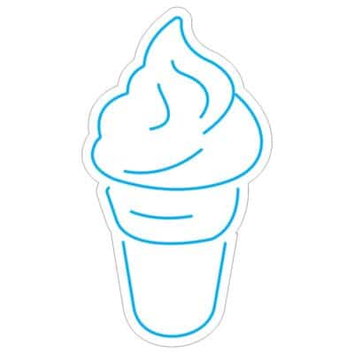 طرح نئون بستنی قیفی