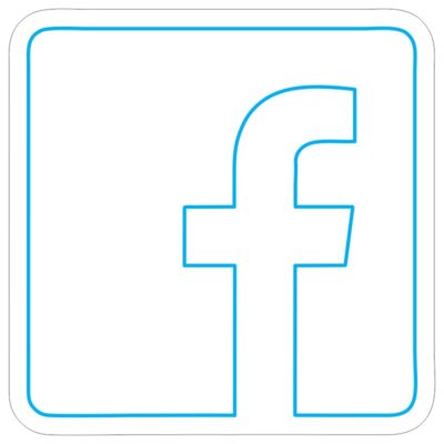 طرح نئون وکتور فیسبوک