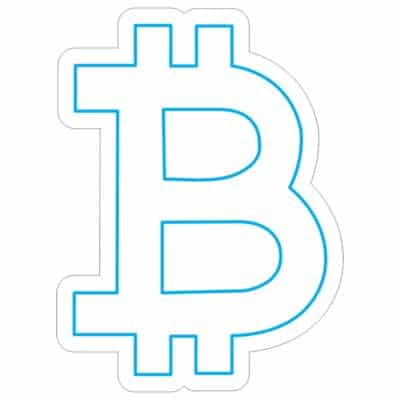 طرح نئون نماد بیت‌کوین B