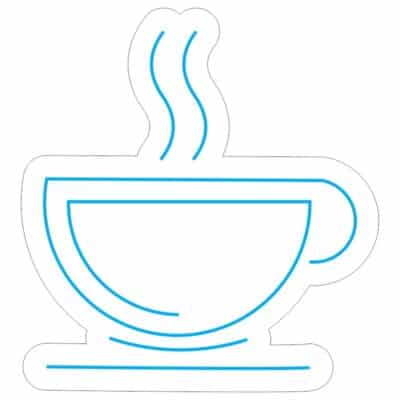 طرح نئون فنجان قهوه