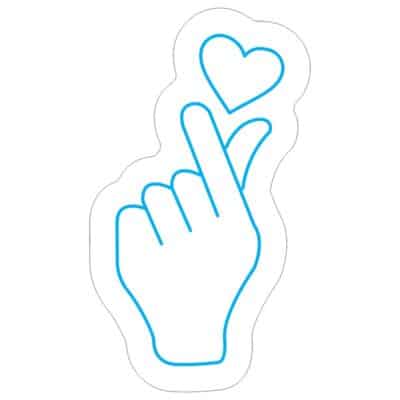 نئون بشکن زدن و قلب