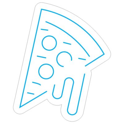 نئون ساده پیتزا سه گوش