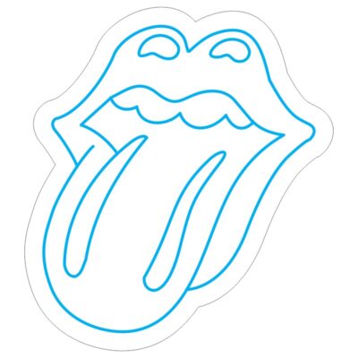 طرح نئون دهان باز و زبان