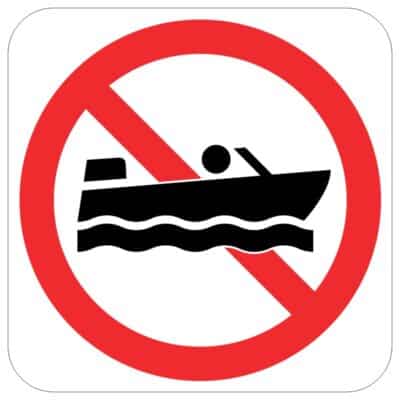 وکتور ممنوعیت قایق‌رانی موتوری