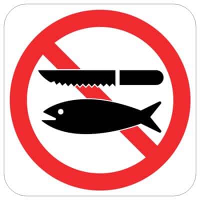 وکتور ممنوعیت صید و پاک کردن ماهی