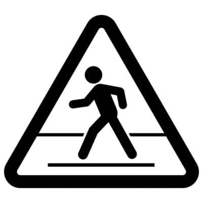وکتور هشدار محل عبور عابر پیاده