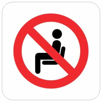 وکتور ممنوعیت نشستن