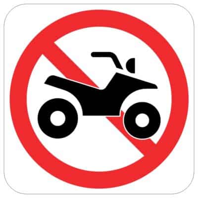 وکتور ممنوعیت موتور چهارچرخ