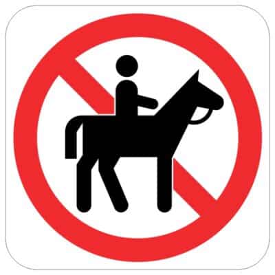 وکتور ممنوعیت اسب‌سواری