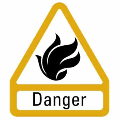 وکتور هشدار خطر آتش‌سوزی