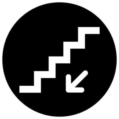 وکتور راهنمای پله خروجی (پایین)