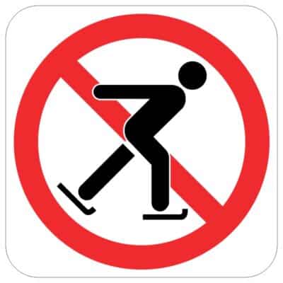 وکتور ممنوعیت پاتیناژ و اسکیت