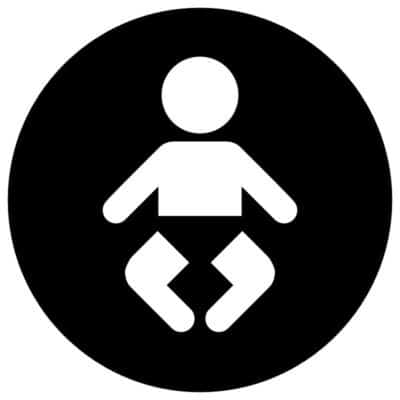 وکتور نماد تعویض پوشک نوزاد