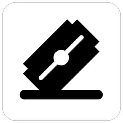 وکتور نماد تیغ و اشیاء تیز