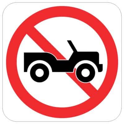 وکتور ممنوعیت خودرو آفرود