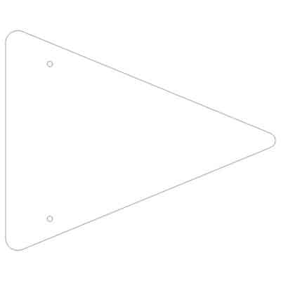 وکتور قالب خام تابلوی مثلثی کشیده