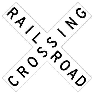 وکتور تابلوی تقاطع راه آهن