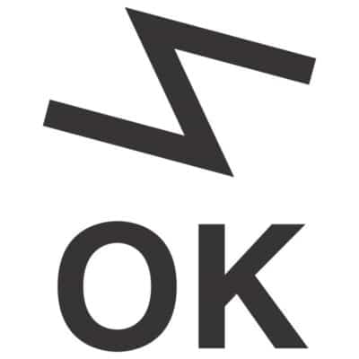 وکتور نماد تأیید و OK صاعقه‌ای