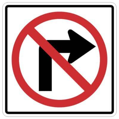 وکتور ممنوعیت گردش به راست